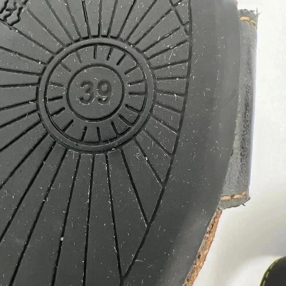 Bussola Black Maynila Flat Adjustable Sandals Leather Women's EU 39 US 8 EUC - Picture 12 of 12